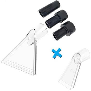 Imagem de Happy Tree Bocal transparente de extração para todos os aspiradores da Shop Vacs, grande e pequeno, com adaptadores de 3,8 cm e 4,7 cm e 6,3 cm para limpeza de estofados/tapetes, acessório de cabeça de extrator de aspirador de pó