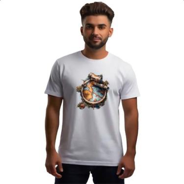 Imagem de Camiseta Unissex Mapa Antiho Nautica Vintage - Alearts