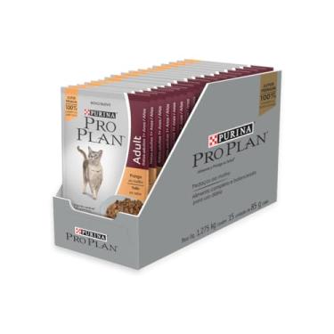 Imagem de PRO PLAN Ração Úmida para Gatos Adultos Frango ao Molho 85g - Display 15 Unidades