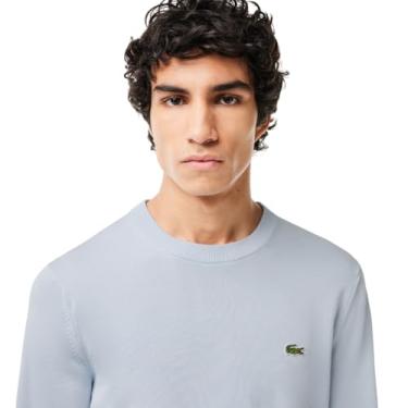 Imagem de Lacoste Suéter masculino de algodão com gola redonda, Fênix azul, P