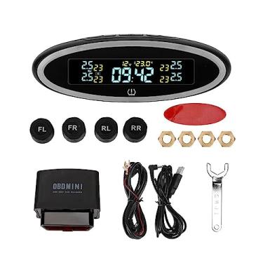 Imagem de Sensores tpms para carro, sistema de monitoramento de pressão dos pneus, luz ambiente, relógio digital, testador de pneus, scanner obd, acessórios automotivos(TS24 external)