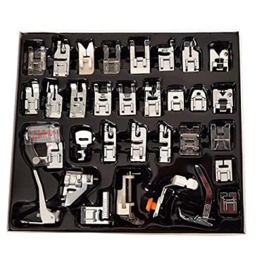 Imagem de Pé Calcador Sapata Kit 32 Peças Maquina De Costura Doméstica Kit Profissional Maquinas Domésticas Reparo Artesanato