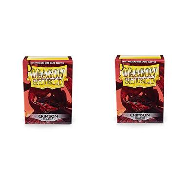 Imagem de 2 Packs Dragon Shield Classic Crimson Standard Size 100 ct Card Sleeves Individual Pack