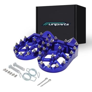 Imagem de Funparts Pedais de motocicleta Dirt Bike Pegs Descansos CNC para Apollo RFZ 125 DBX15 X18 X19 Tao Tao DB17 DB27 SSR Thumpstar 50 70 110 125 150 Xmotos Kayo Stomp Atomik Pit Dirt Bike Azul