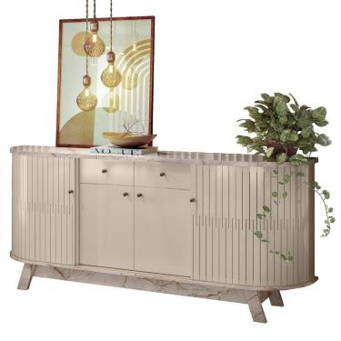 Imagem de Buffet Com 4 Portas E 2 Gavetas Pescara Calacata Off White