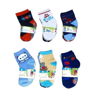 Imagem de Kit 12 Pares Meias Bebê Kids Infantil Criança Juvenil Adolescente Meni