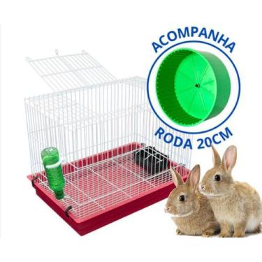 Imagem de Gaiola Grande Para Coelho Porquinho da India Roedores Com Rodinha Comp