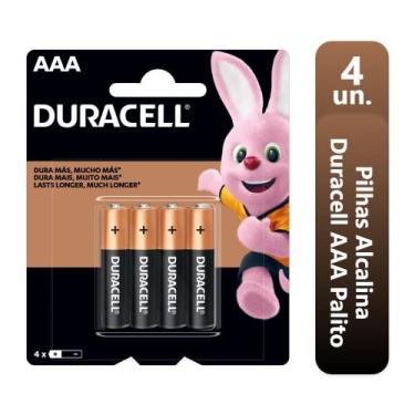 Imagem de Pilhas Alcalinas Duracell AAA Palito 4 Unidades 1,5v