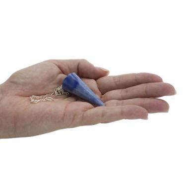 Imagem de PÊNDULO QUARTZO AZUL - RADIESTESIA MESA RADIÔNICA (3,5 a 5,5)cm - GOME