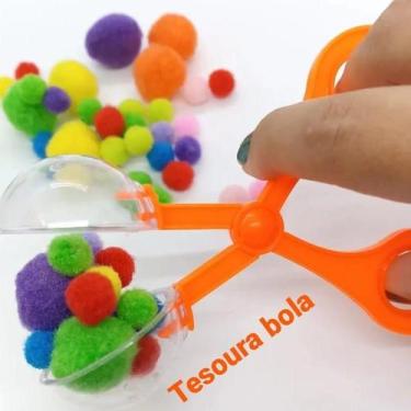Imagem de Kit motricidade fina. Pinça Tesoura bola para Atividades Pedagógicas I