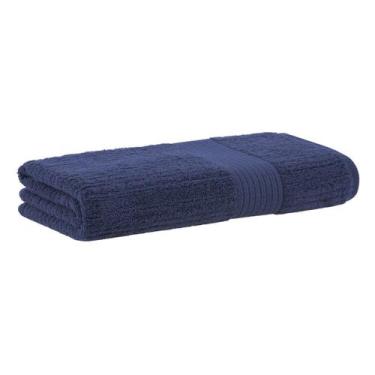 Imagem de Toalha De Rosto Buddemeyer Fio Penteado Canelado 100% Algodão, Azul 19