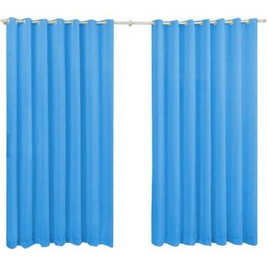 Imagem de Cortina Roma 3 Metros Para Sala E Quarto - Cris Enxovais, Azul bebe