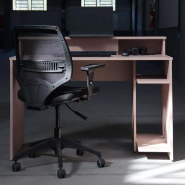 Imagem de Estação de Trabalho ( L.1200) CPU - Kolla Mobília, Sal Rosa -  Mdf Ara