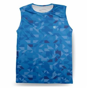 Imagem de Regata Camiseta Cavada Masculina Academia Dry Fitness Protecao UV Seca