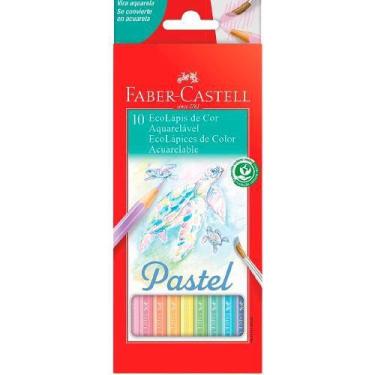 Imagem de Lápis de cor Aquarelável Faber-Castell 10 Cores tons Pastel
