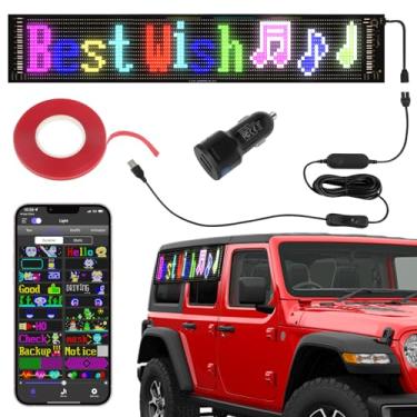 Imagem de Painel de LED SignMatrix de rolagem, sinal de LED programável de publicidade brilhante flexível, sinal de LED de controle de aplicativo Bluetooth para loja de carro loja de publicidade bar de festa,