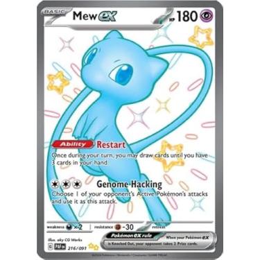 Imagem de Pokémon - Mew ex - 216/091 - Shiny Full Art - Ultra Rare - Paldean Fates - Carta Colecionável