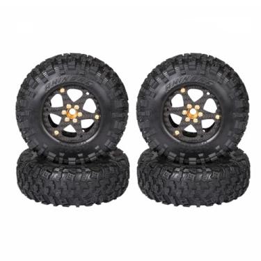 Imagem de RhinoRC MOZA 1.9inch Competition Tires Super Sticky with Narrow Carbon Fiber Aluminum 2.2 inch Wheel Rim N2401 for Pro and Sporty Class 1/10 RC Crawler Car (1.9inch 4pcs)