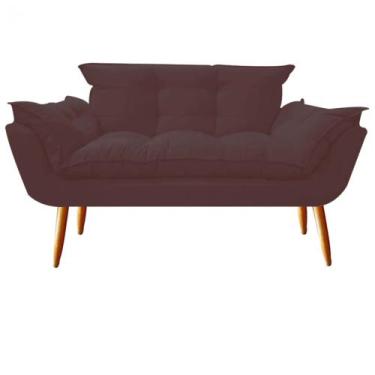 Imagem de Namoradeira  Decorativa  Opala Pés Palito em Madeira 2 Lugares Sala de