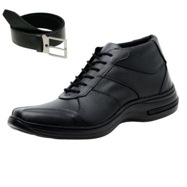 Imagem de Bota Coturno Casual Masculino Resistene Com Cadarço + Cinto - Gmm Shoe