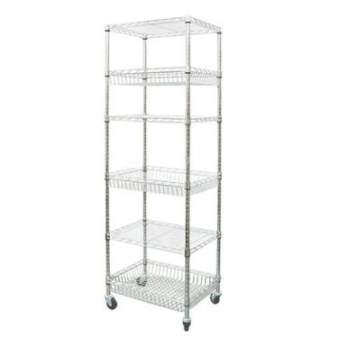 Imagem de Estante Aço Cromado 6 Prateleiras Com Rodas - Members Mark