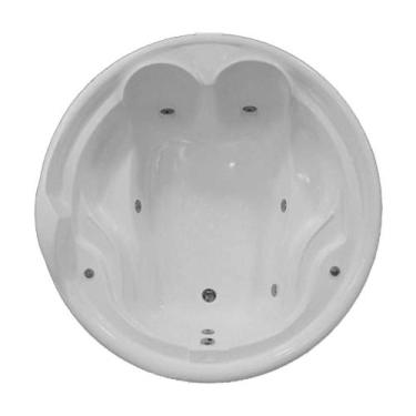 Imagem de Banheira Redonda Veneza com hidro em acrílico - Só Banheiras, 1,80X1,8