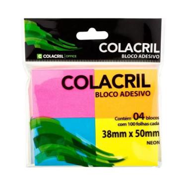 Imagem de 1 Bloco Nota Adesivo Para Escritório Rascunhos e  Anotações - Colacril
