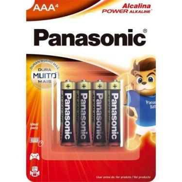 Imagem de Pilha Alcalina 1,5V AAA LR03 (C/4 Pilhas) Panasonic - CAR / 4