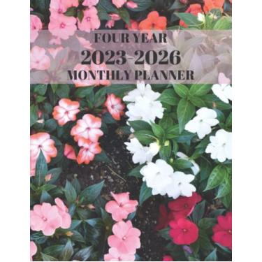 Imagem de FOUR YEAR 2023-2026 MONTHLY PLANNER: A classic black and white 2023-2026 Monthly Planner that is formatted for use by teachers, students, or anyone who has a busy schedule.WITH FEDERAL HOLIDAYS.