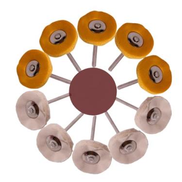 Imagem de Roda de polimento para acessórios de ferramentas rotativas, kit de broca de polimento de joias de feltro de lã de algodão, roda de pano