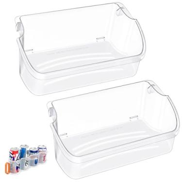 Imagem de [Pacote com 2] Substituição de prateleira de porta de geladeira atualizada 240324502 para Frigidaire Kenmore Electrolux peças de cesto de porta de geladeira PS429767, AP2549806, LFSS2312TE0, LFSS2312TF0, com 2 organizadores de latas de refrigerante