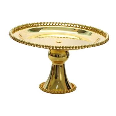 Imagem de Bothyi Suporte de bolo de ferro bandeja de biscoitos mesa peça central cupcake placa de frutas expositor prato de frutas para festa decoração de natal, Ouro