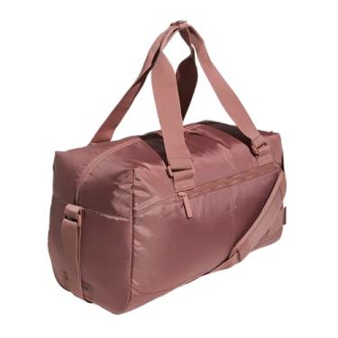 Imagem de adidas Bolsa esportiva premium Lounge para viagens e academia, Rosa argila quente, One size, Bolsa esportiva premium Lounge para viagens e academia