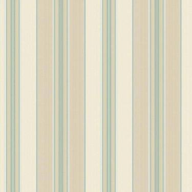 Imagem de Papel De Parede Waverly Stripes Lovers Lane Bege-azul Wa7782 - Rolo 10m X 0,52m