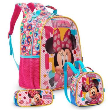 Imagem de Kit Mochila Escolar Feminina Minnie Costas Volta As Aulas - TOYS 2U