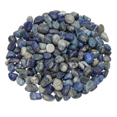 Imagem de PATIKIL Pedras de lascas caídas, 1 lb/500 g de fluorita pedras preciosas trituradas pedras de cristal naturais a granel para fazer joias, artesanato, enchimento de vasos, decoração de plantas, azul