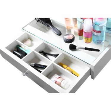 Imagem de Penteadeira 100% Mdf Suspensa Sophia Gaveta E Tampo De Vidro