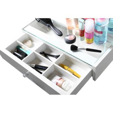 Imagem de Penteadeira 100% Mdf Suspensa Sophia Gaveta E Tampo De Vidro