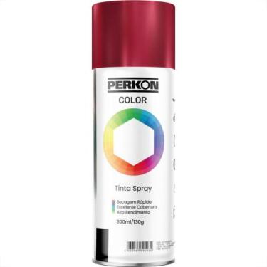 Imagem de Tinta Spray Perkon Metalica Vermelho 300Ml 7187