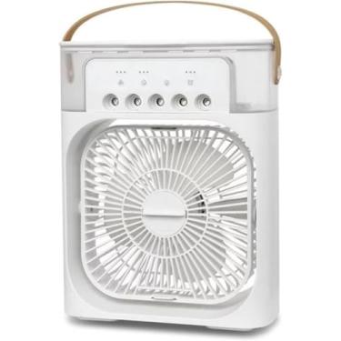 Imagem de Mini Ar Condicionado Portátil USB 3 em 1: Ventilador, Umidificador e Climatizador com Tanque de Água e Luz LED Bivolt (Cores Sortidas)