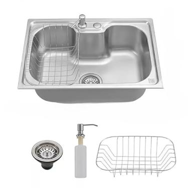 Imagem de 50cm Cuba Para Cozinha Pia Inox Com AcessóRios Torneira Cozinha Gourmet(50CM Apenas com CUBA 201)