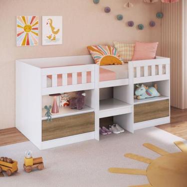 Imagem de Cama Infantil Ilha Bela 2 Portas Mel - Art In Móveis, Marrom, Unisex