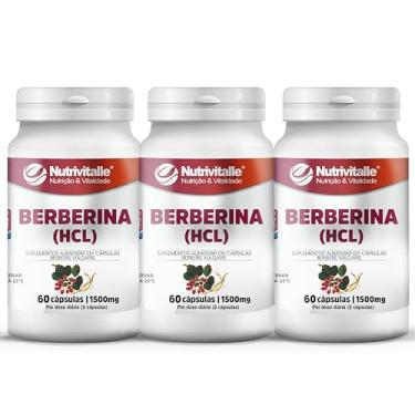 Imagem de Berberina + Tcm 60 Cáps 700mg Softgels Nutrivitalle 3 Potes