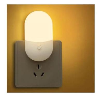 Imagem de Mini Abajur de Tomada Luz Quente E Fria Led Quarto de Bebe - NoBrand, 