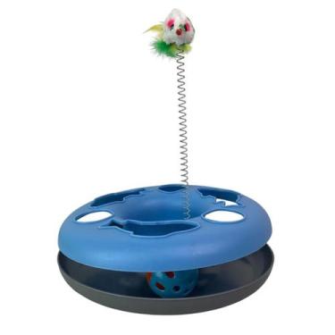 Imagem de Brinquedo de Pet Gato Ratinho Mola Bola Guizo Brinquedo Interativo Ani