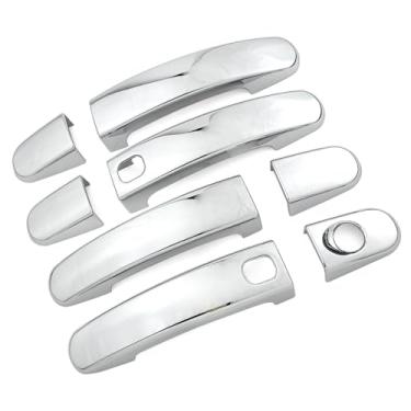 Imagem de Dakitita Acabamento de tampa de maçaneta externa cromada para Ford Focus MK3 2012-2018 Escape C-Max CMAX 2013-2018 Ranger 2012-2017 Acessórios Decoração (com orifícios para chave inteligentes)