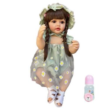 Imagem de Bebe Reborn Menina Boneca 100 Silicone  Luna Morena - Pro baby Reborn