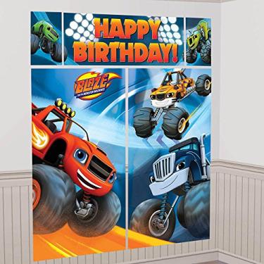 Imagem de Kit de decoração de parede Blaze and the Monster Machines, conjunto de decoração de parede de aniversário