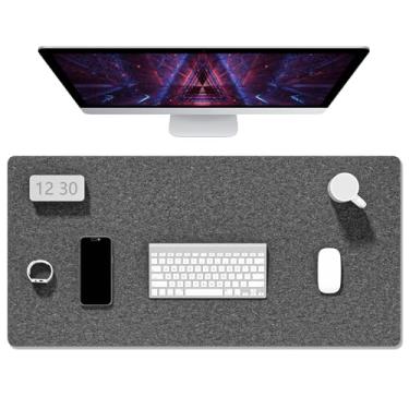Imagem de Auhoahsil Tapete de mesa de feltro, mouse pad grande minimalista, 2GG 90 x 40 cm, base...