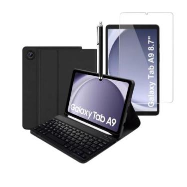 Imagem de Capa Com Teclado + Película + Mini Caneta Para Tablet Galaxy A9 8.7 Po